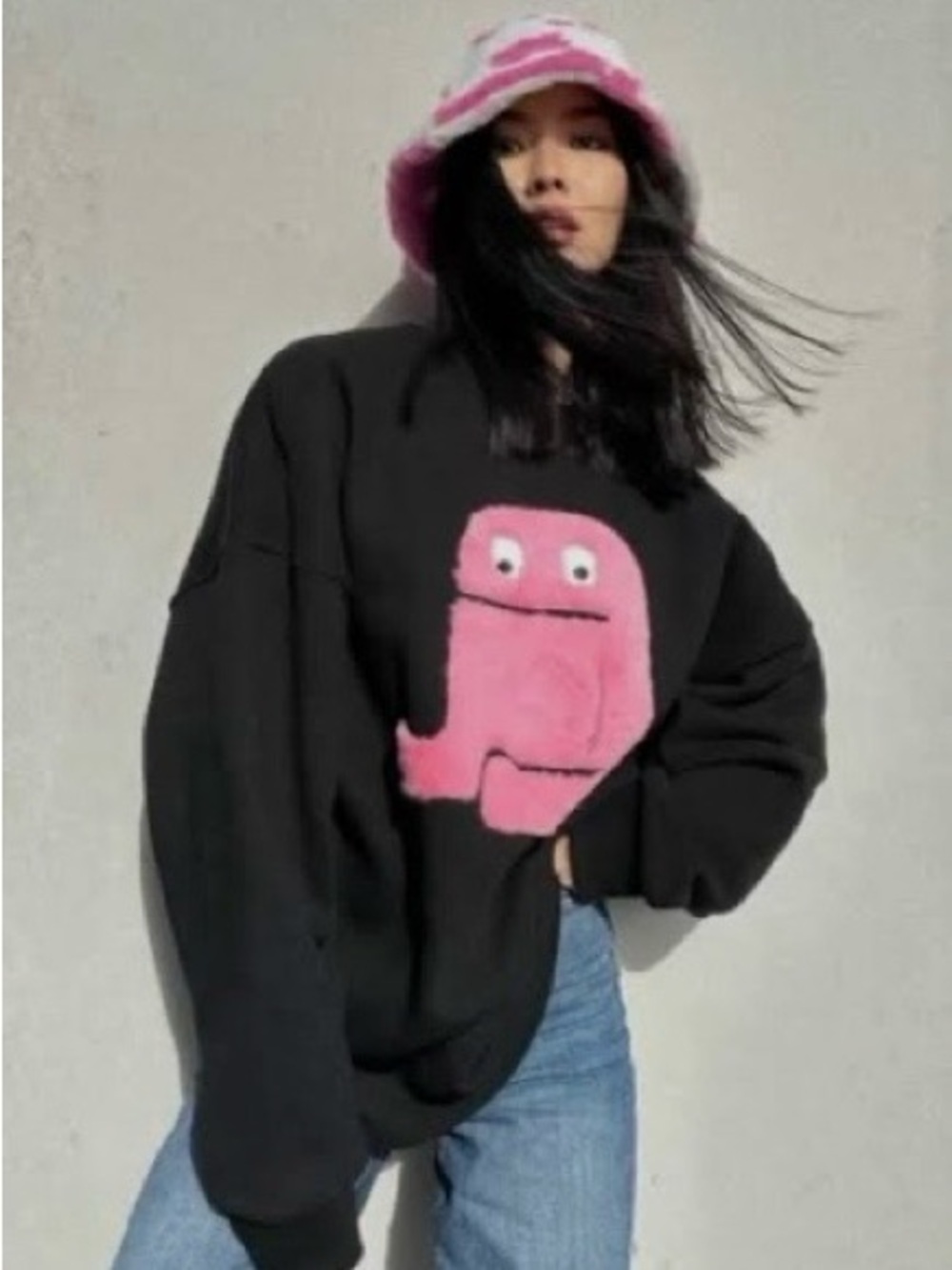 Groundwork Hairy Monster Original Artwork 2024 Seoul Hoodie Large 100% cotton